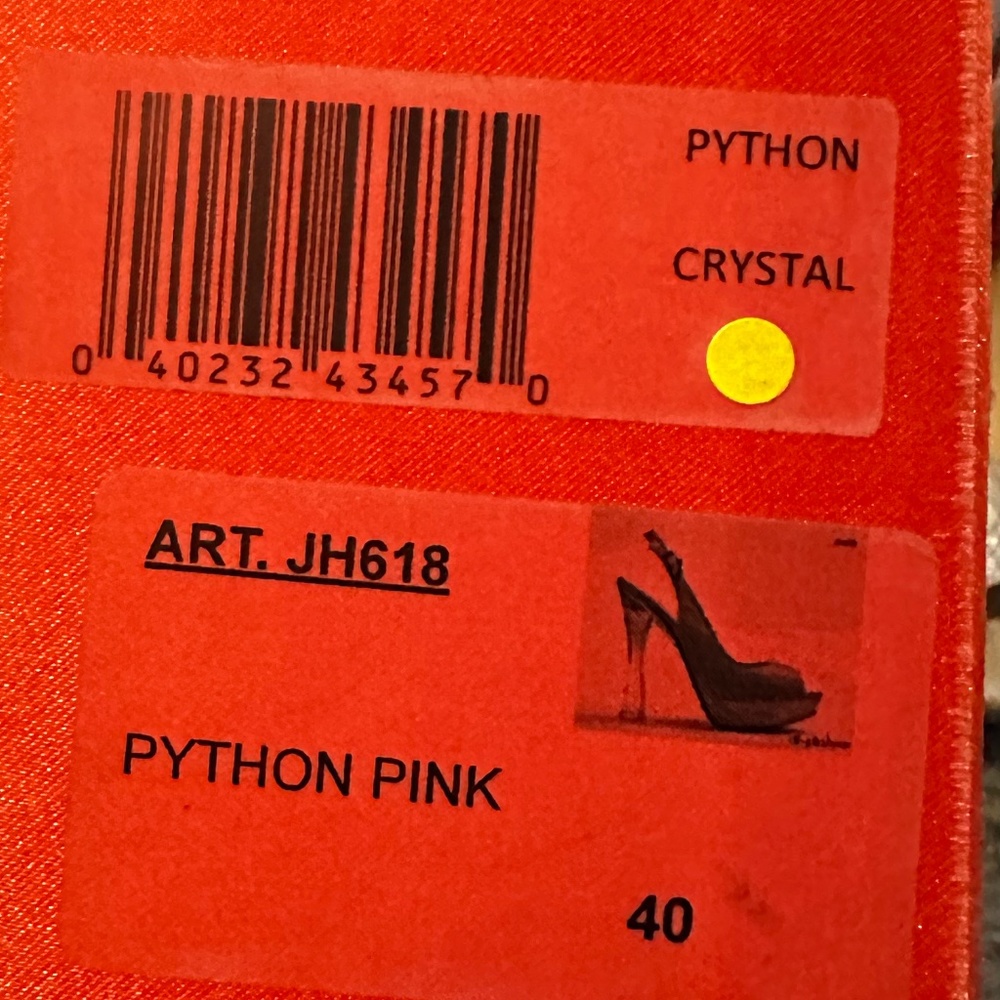 Julia Haart - Pink Python Platform Shoe. Size ‘40… - image 4